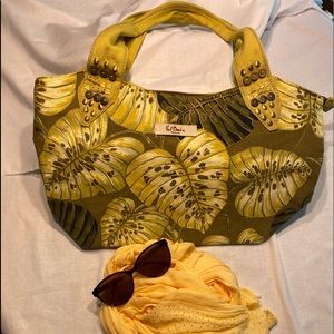 Canvas embellished pocketbook